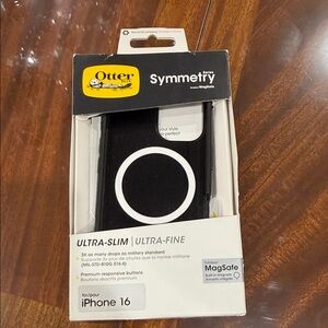 OtterBox Symmetry Series Slim MagSafe Case Black with White MagSafe Ring